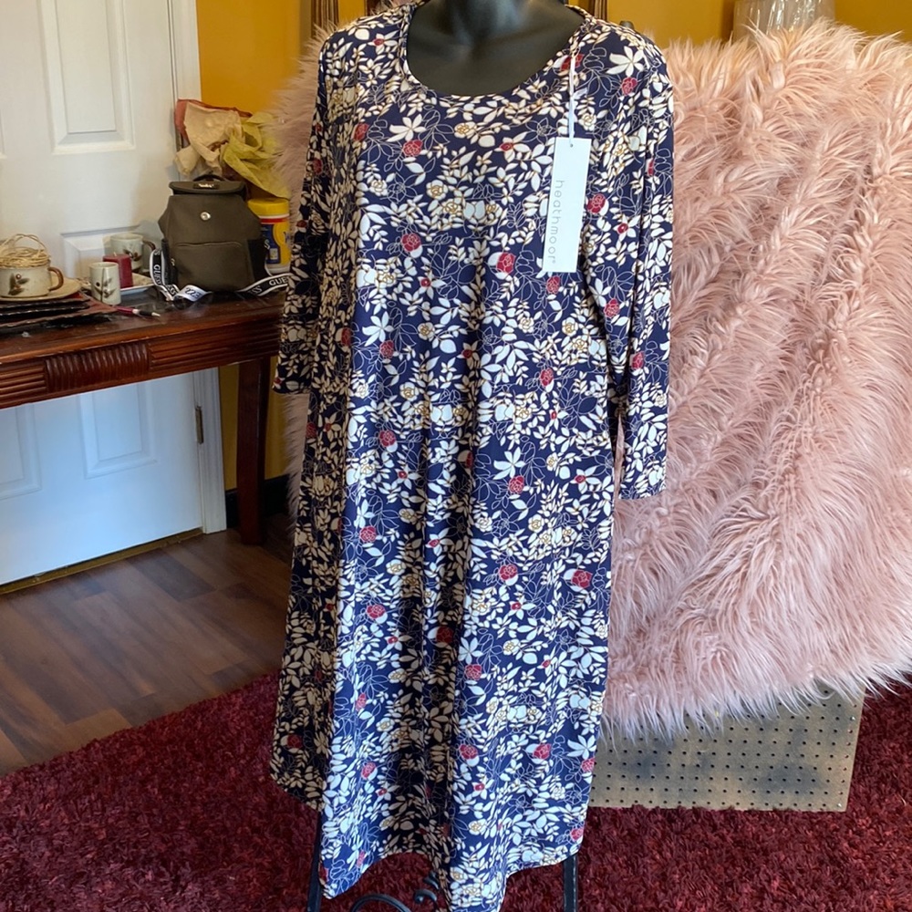 Blue flowered dress